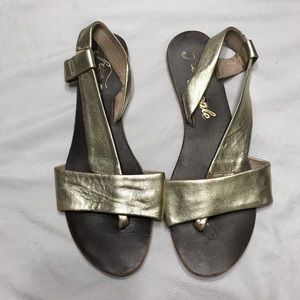 Free people gold Sandals
